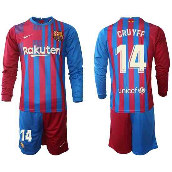 Men Barcelona Long Sleeve Soccer Jerseys 570